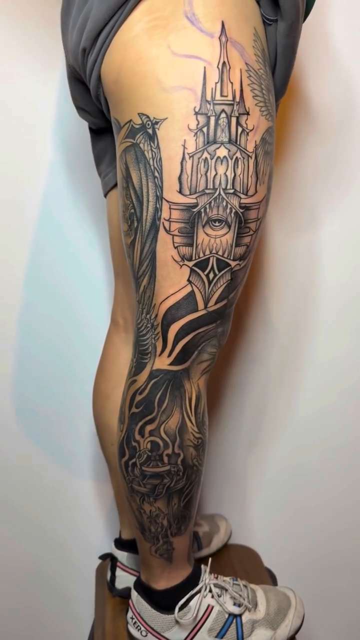 Tattoo by @hello_gorgeous_tattooing — black_and_grey