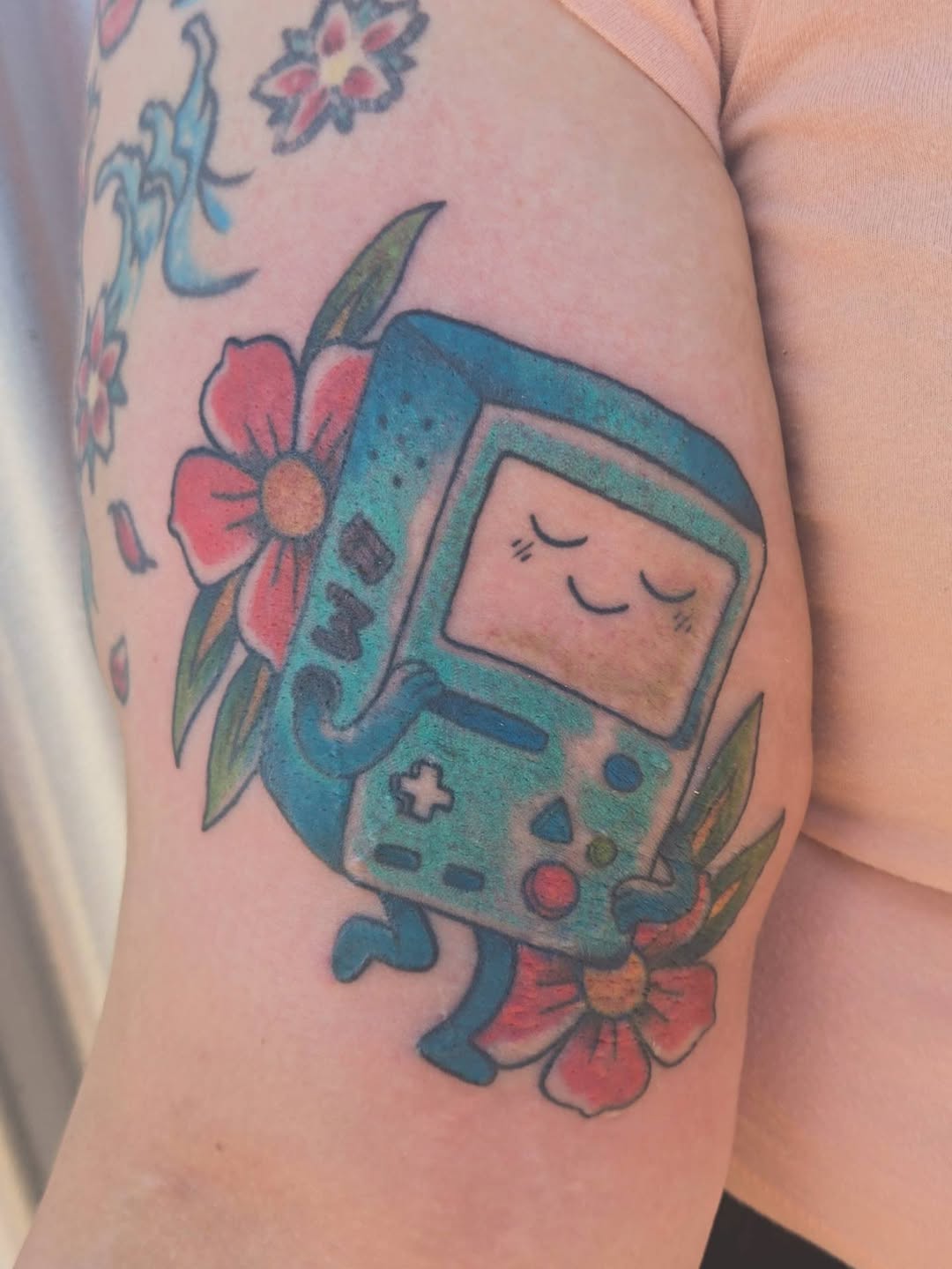 Tattoo by @cfrink.ink — new_school, anime