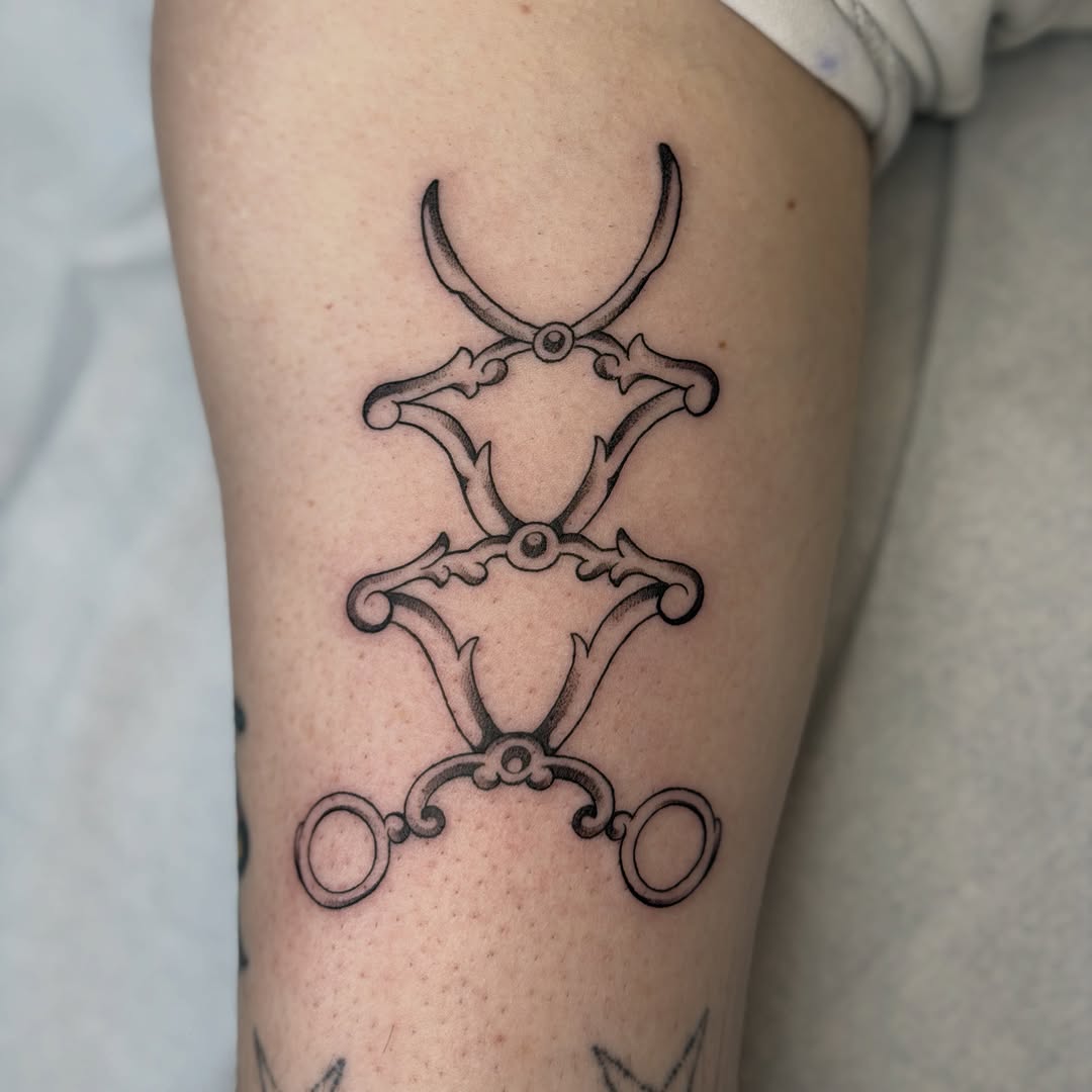 Tattoo by @fleabagtattoos — ornamental, black_and_grey
