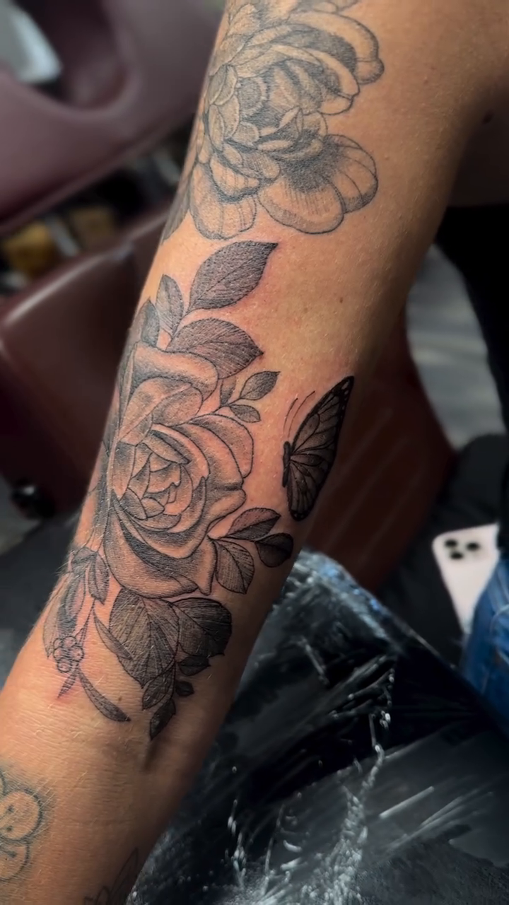 Tattoo by @pobzombie — realism, black_and_grey