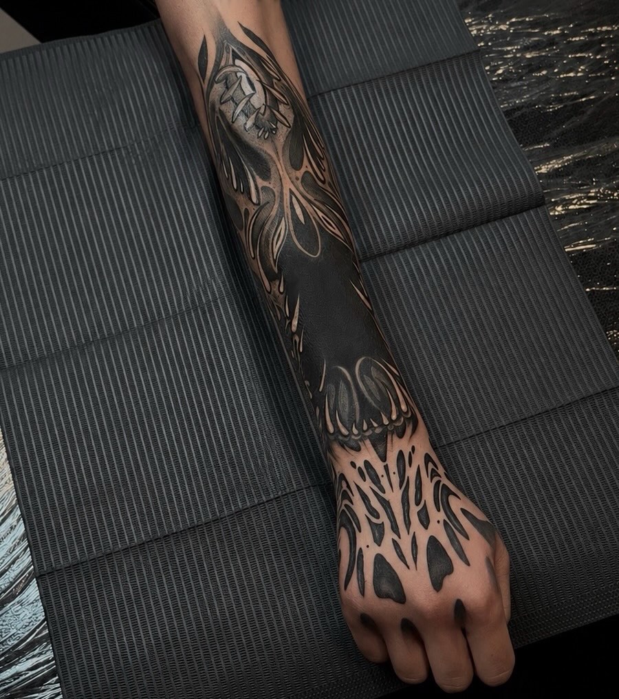 Tattoo by @tattzbyturk — blackwork