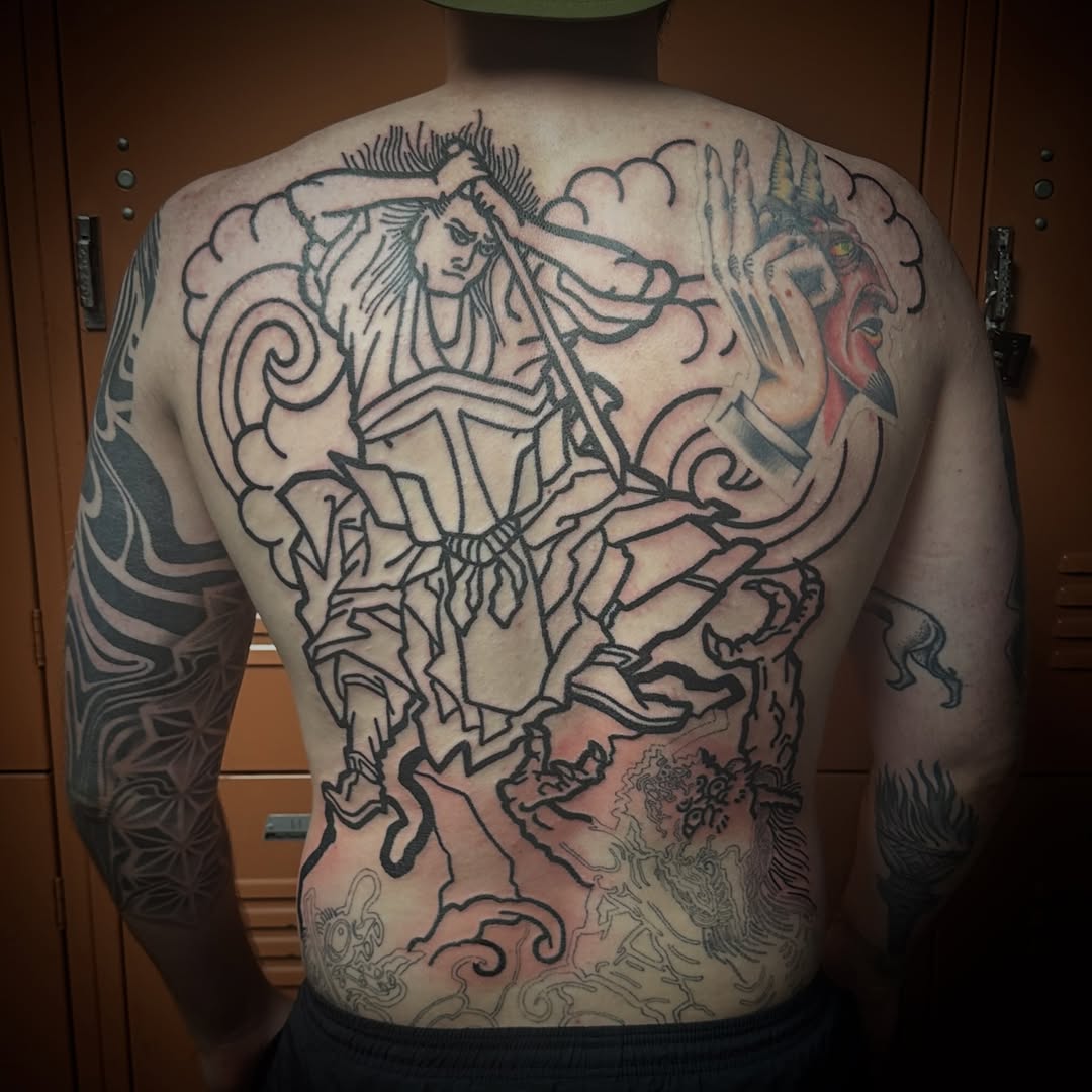 Tattoo by @edweird.art — japanese_irezumi, blackwork