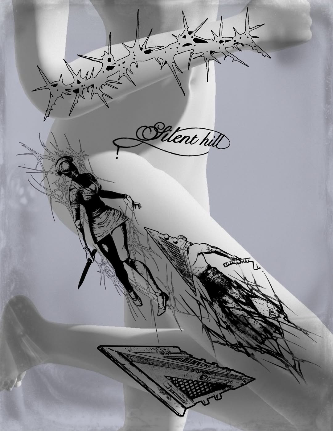 Tattoo by @bloodwork.ink — black_and_grey, illustrative