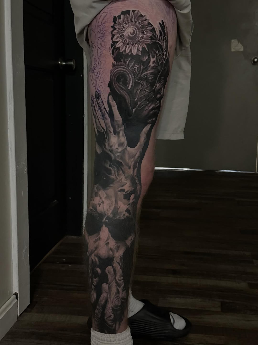 Tattoo by @fiveonethreeisdead — black_and_grey, realism