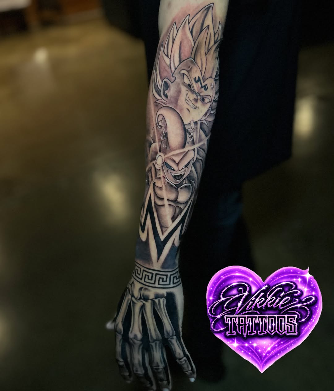 Tattoo by @vikkietattoos — realism, anime