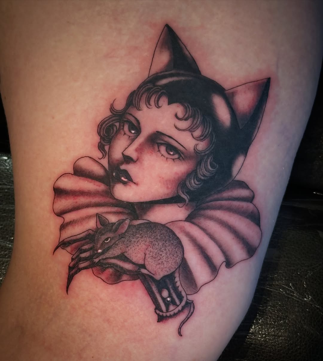 Tattoo by @breelintattoo — illustrative, black_and_grey