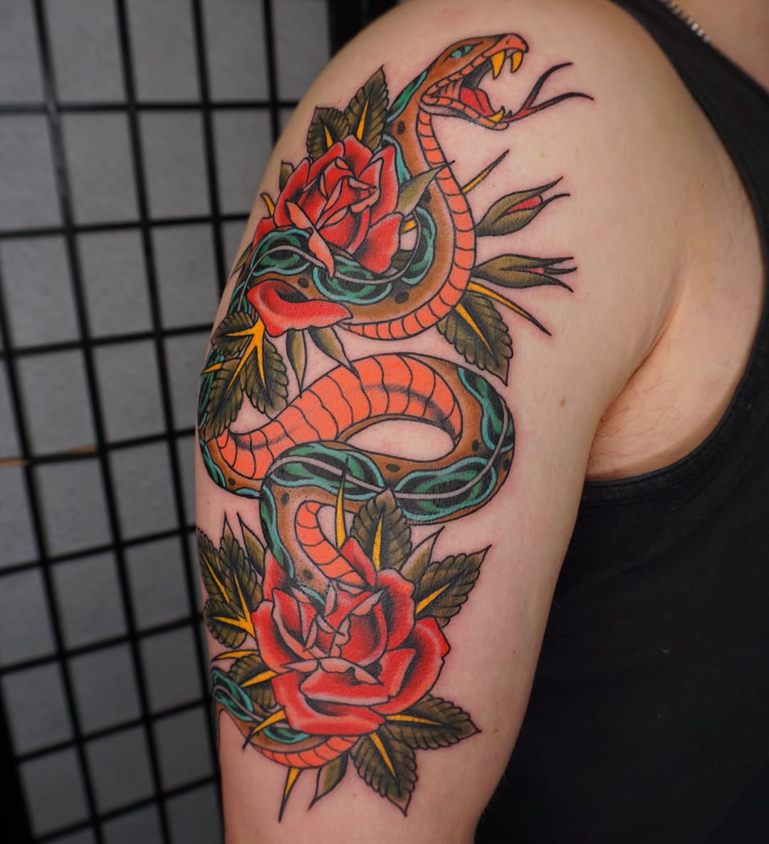 Tattoo by @sarahxtinetattoo — american_traditional, illustrative