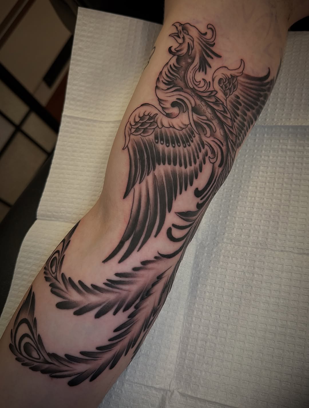 Tattoo by @alpine_ink_ — black_and_grey, ornamental