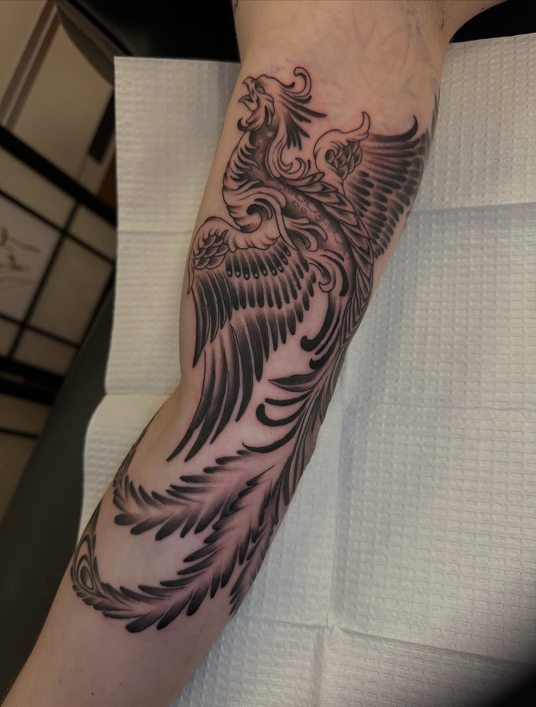 Tattoo by @alpine_ink_ — japanese_irezumi, black_and_grey