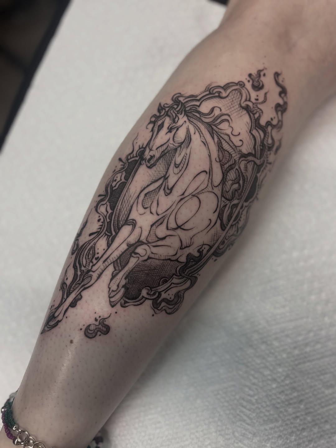 Tattoo by @genevieveink — illustrative, black_and_grey
