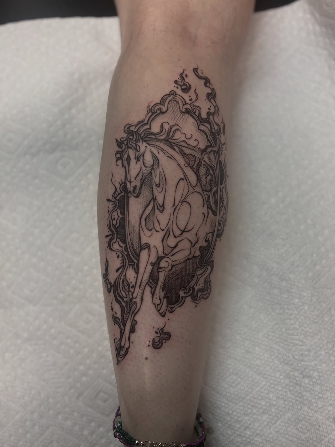 Tattoo by @genevieveink — illustrative, black_and_grey