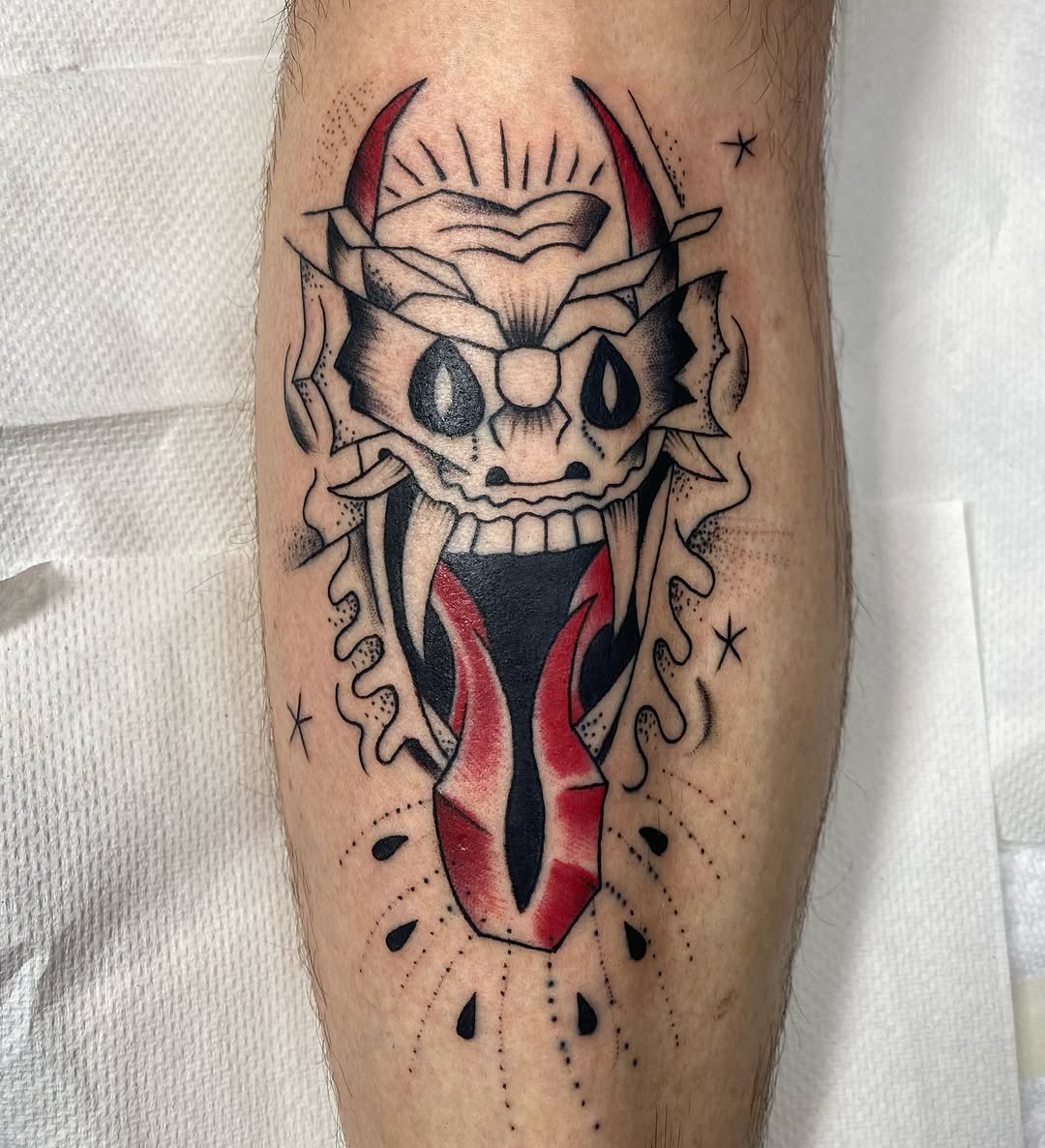 Tattoo by @sc0ttstattoos — american_traditional, blackwork