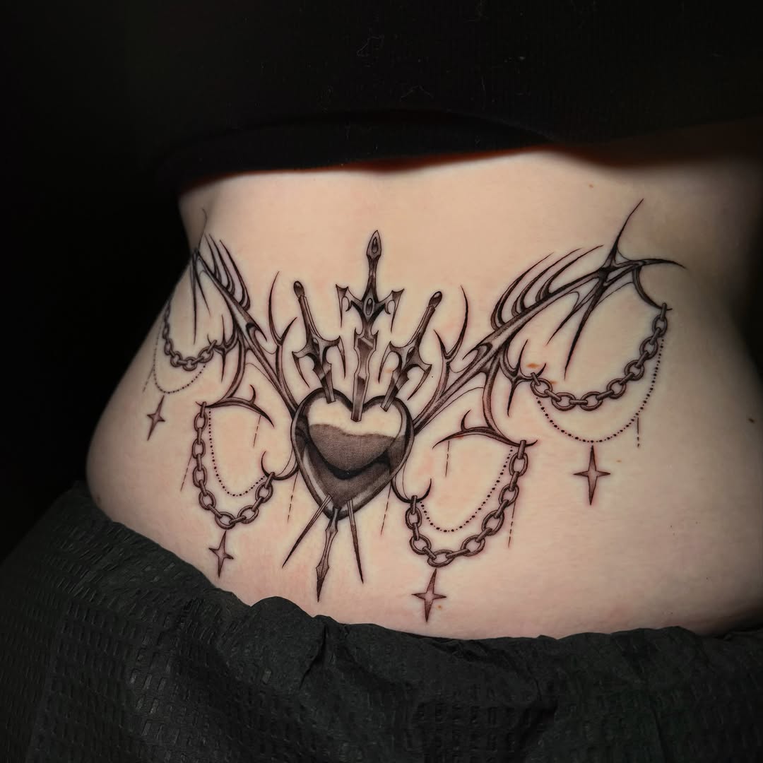 Tattoo by @lyssa_jtattoo — black_and_grey, ornamental