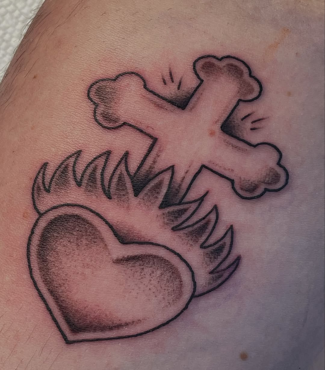 Tattoo by @sundaymassochist — american_traditional, black_and_grey