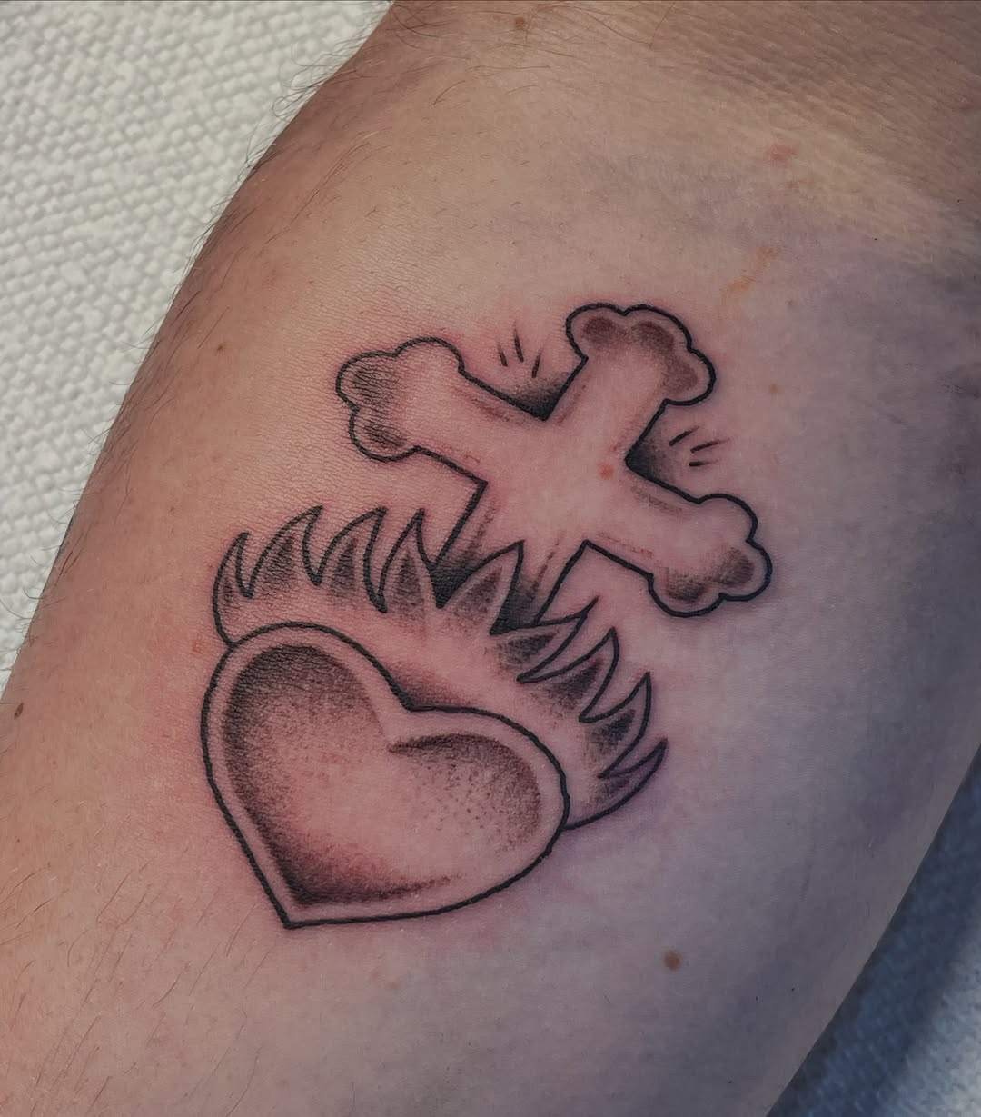 Tattoo by @sundaymassochist — american_traditional, black_and_grey
