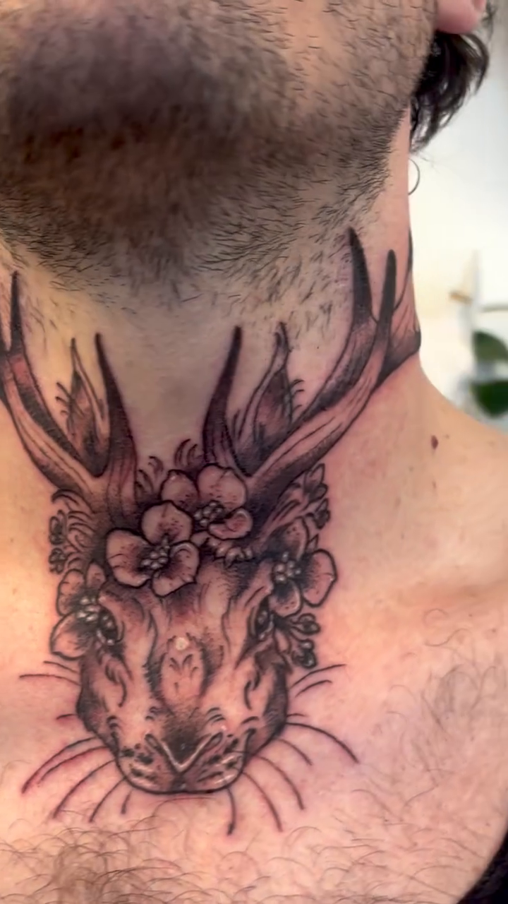 Tattoo by @cricketelijahtattoos — illustrative, black_and_grey