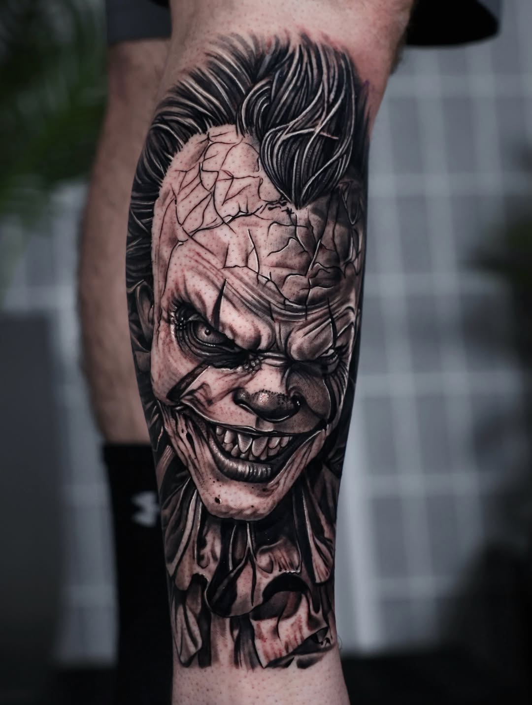 Tattoo by @tonyfranktattoos — realism, dark_realism