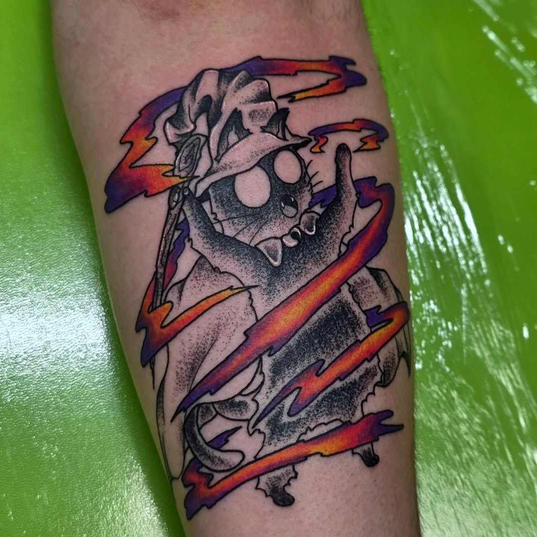 Tattoo by @psychoberry_tattoos — dotwork
