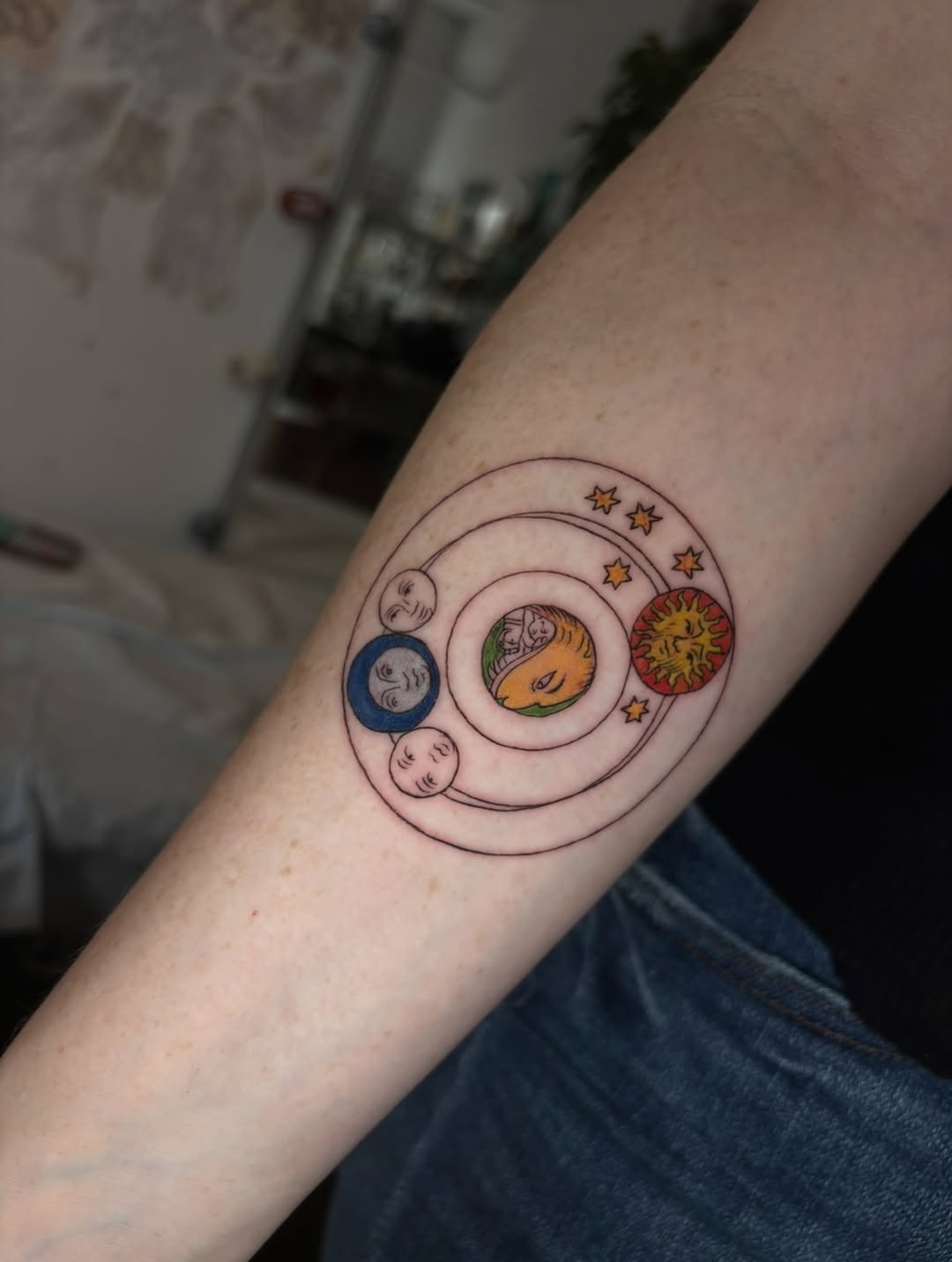 Tattoo by @maribeth.tattoo — illustrative, geometric