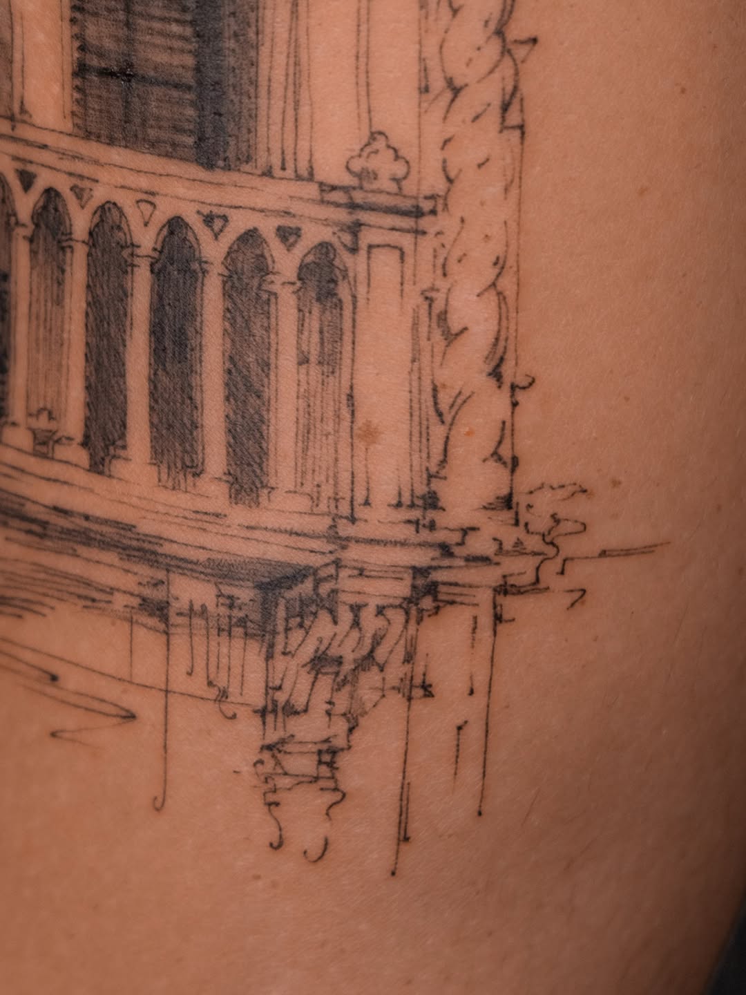 Tattoo by @dizon.ink — illustrative, sketch
