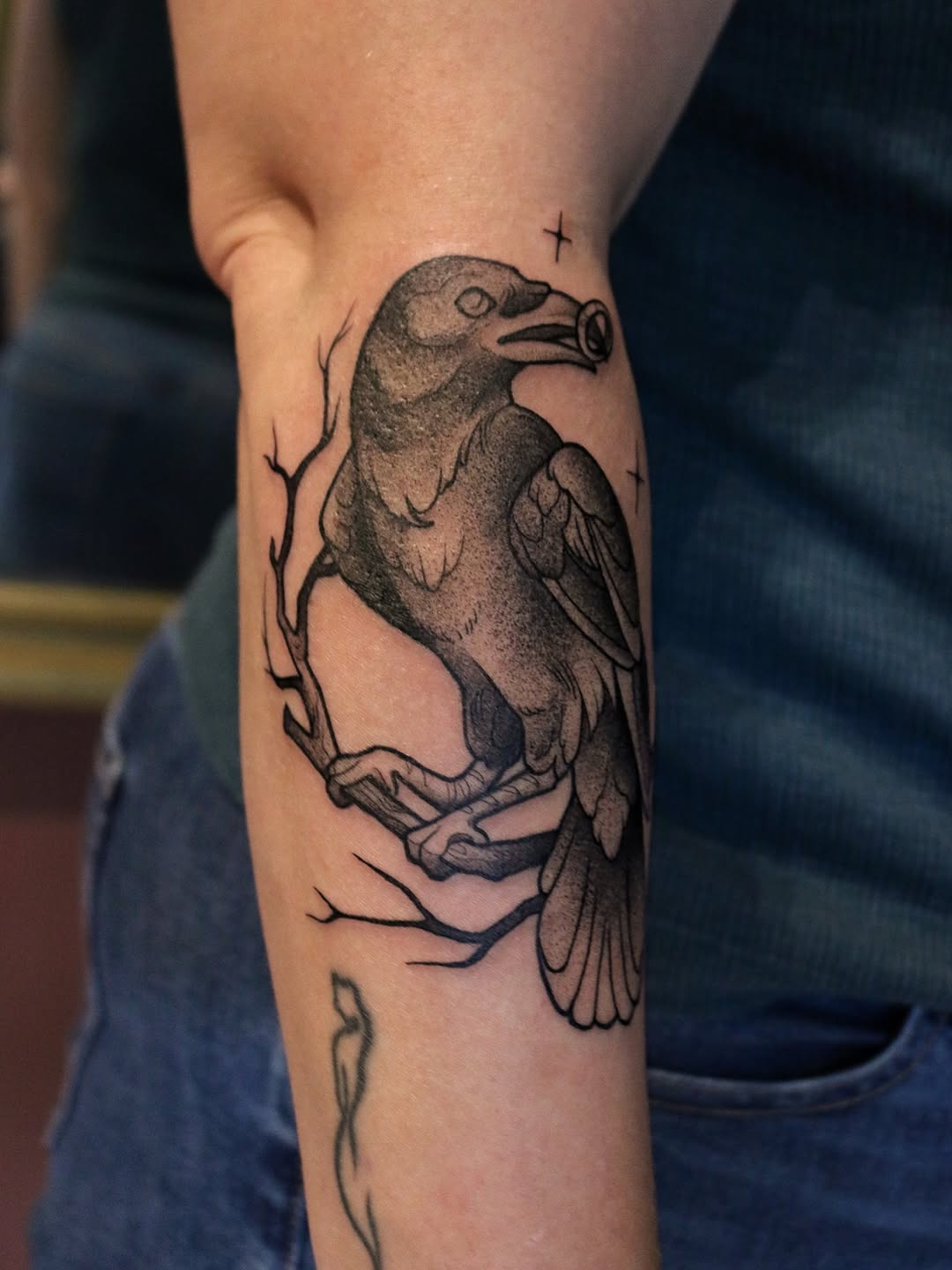 Tattoo by @summerbee_tattoo — black_and_grey, illustrative