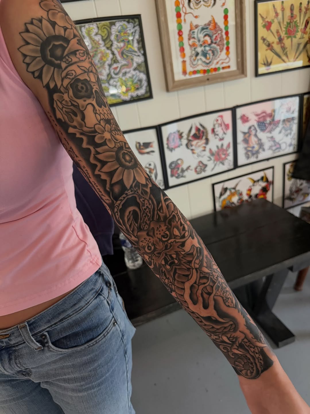 Tattoo by @stephen.reaves.92 — black_and_grey, illustrative