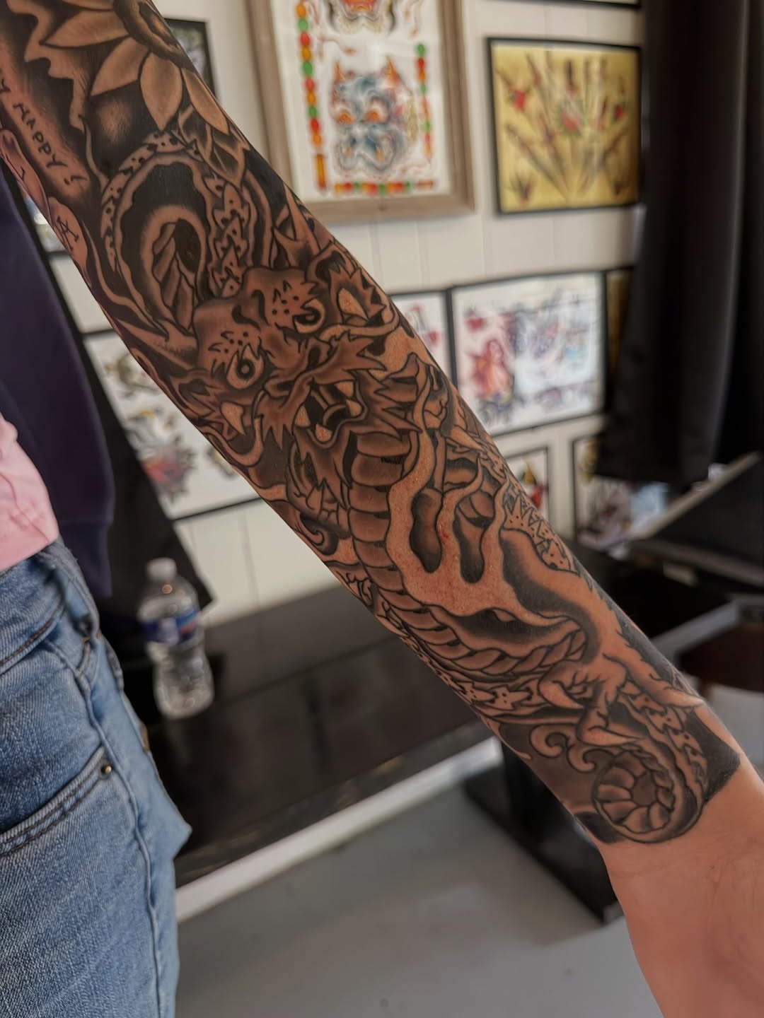 Tattoo by @stephen.reaves.92 — japanese_irezumi, black_and_grey