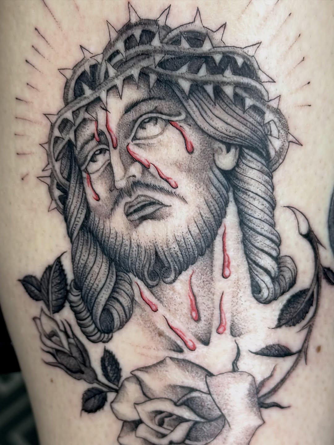 Tattoo by @lizrd.tats — black_and_grey, realism