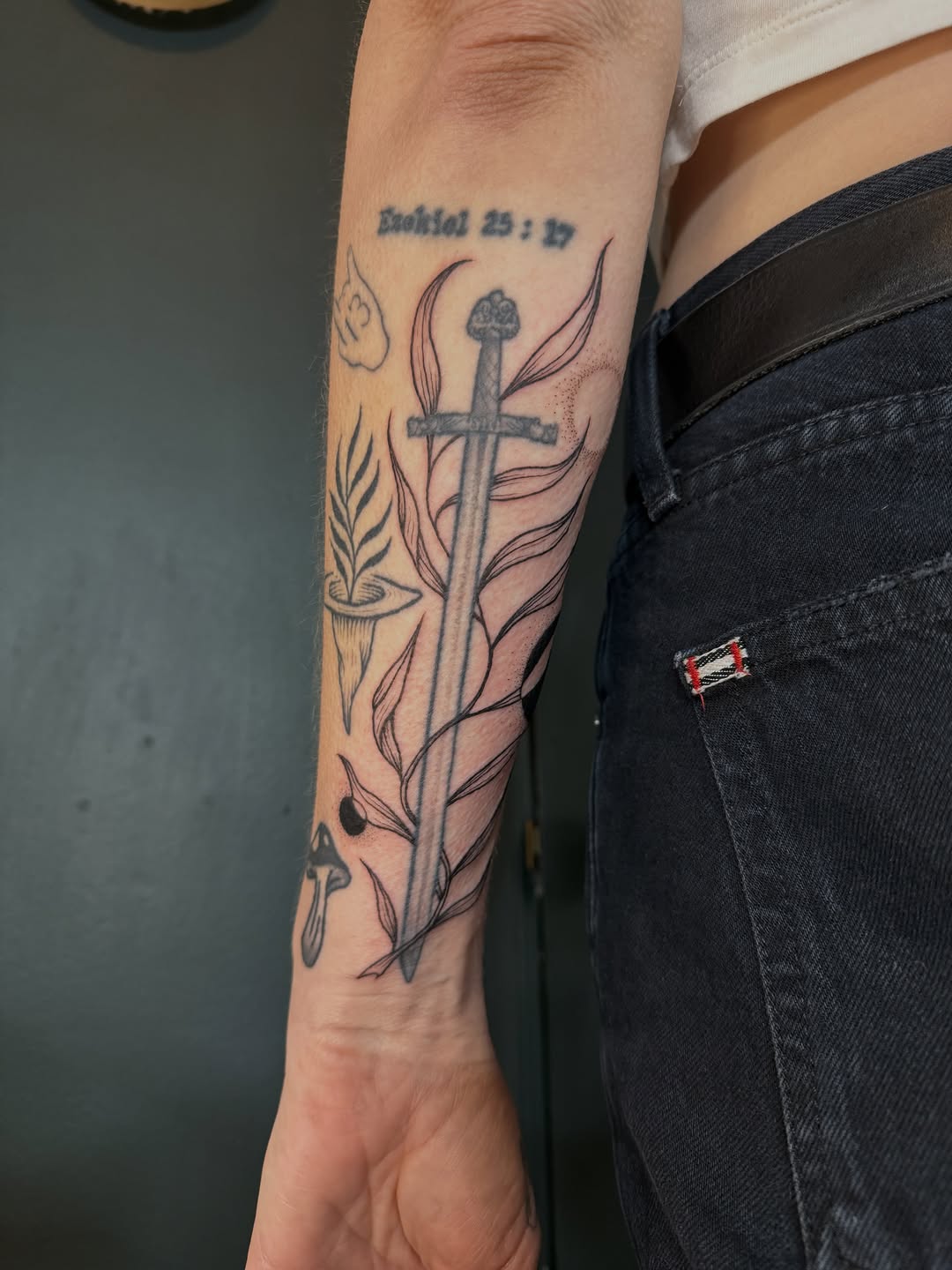 Tattoo by @pdv — fine_line, black_and_grey