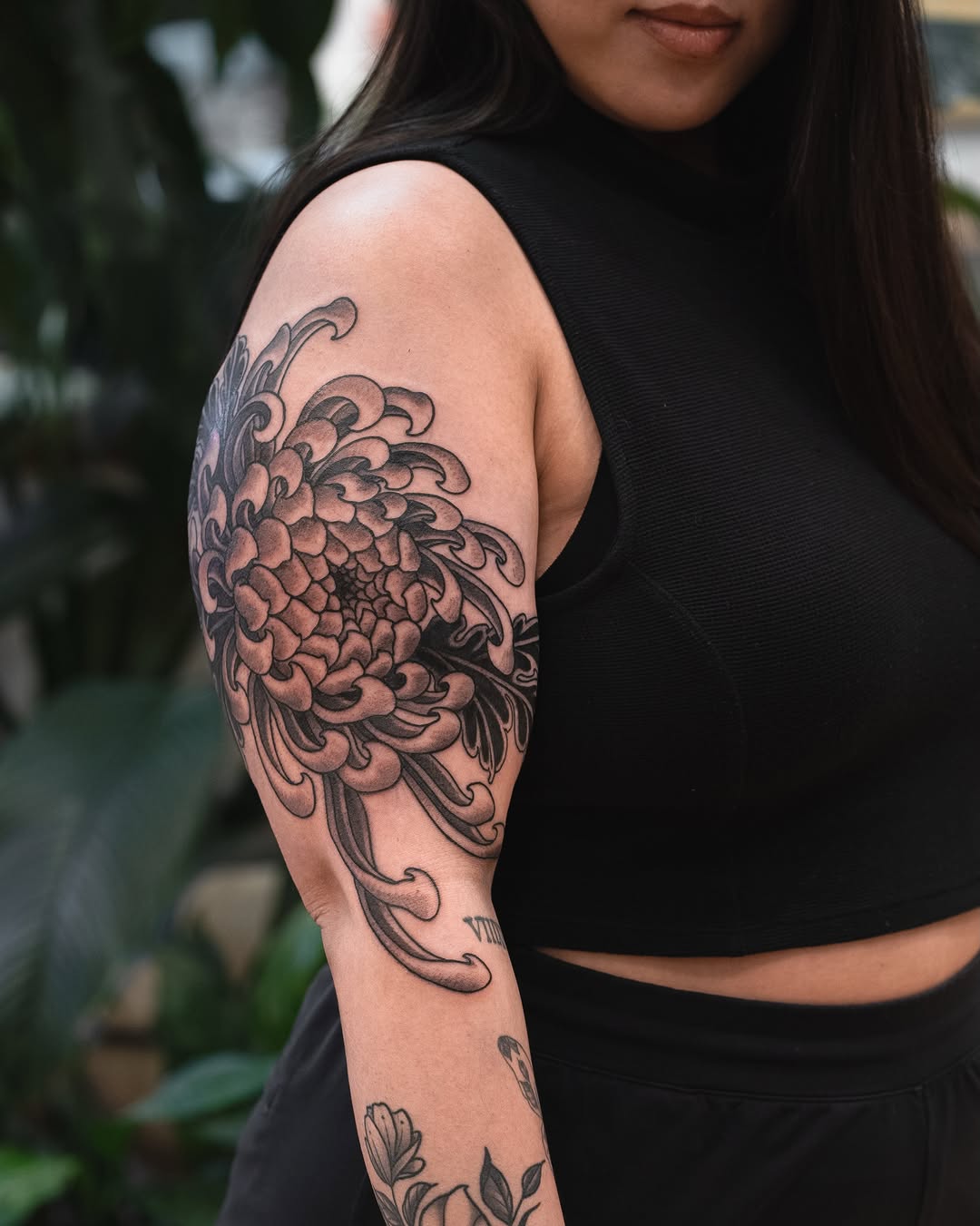 Tattoo by @sweetleib — japanese_irezumi, black_and_grey