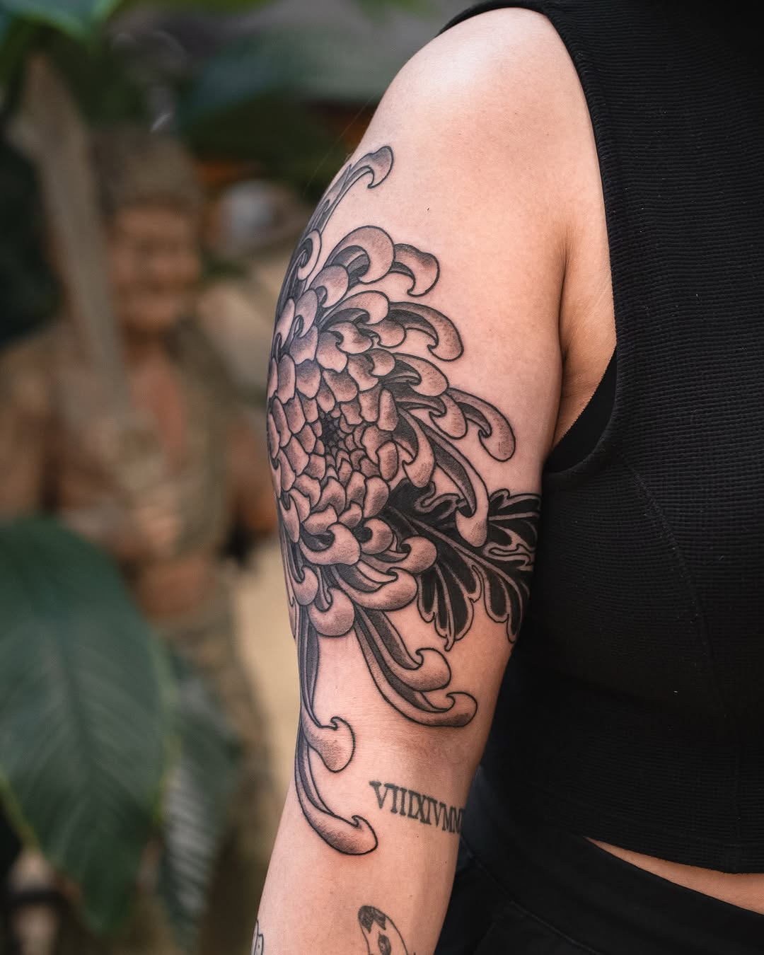 Tattoo by @sweetleib — japanese_irezumi, black_and_grey