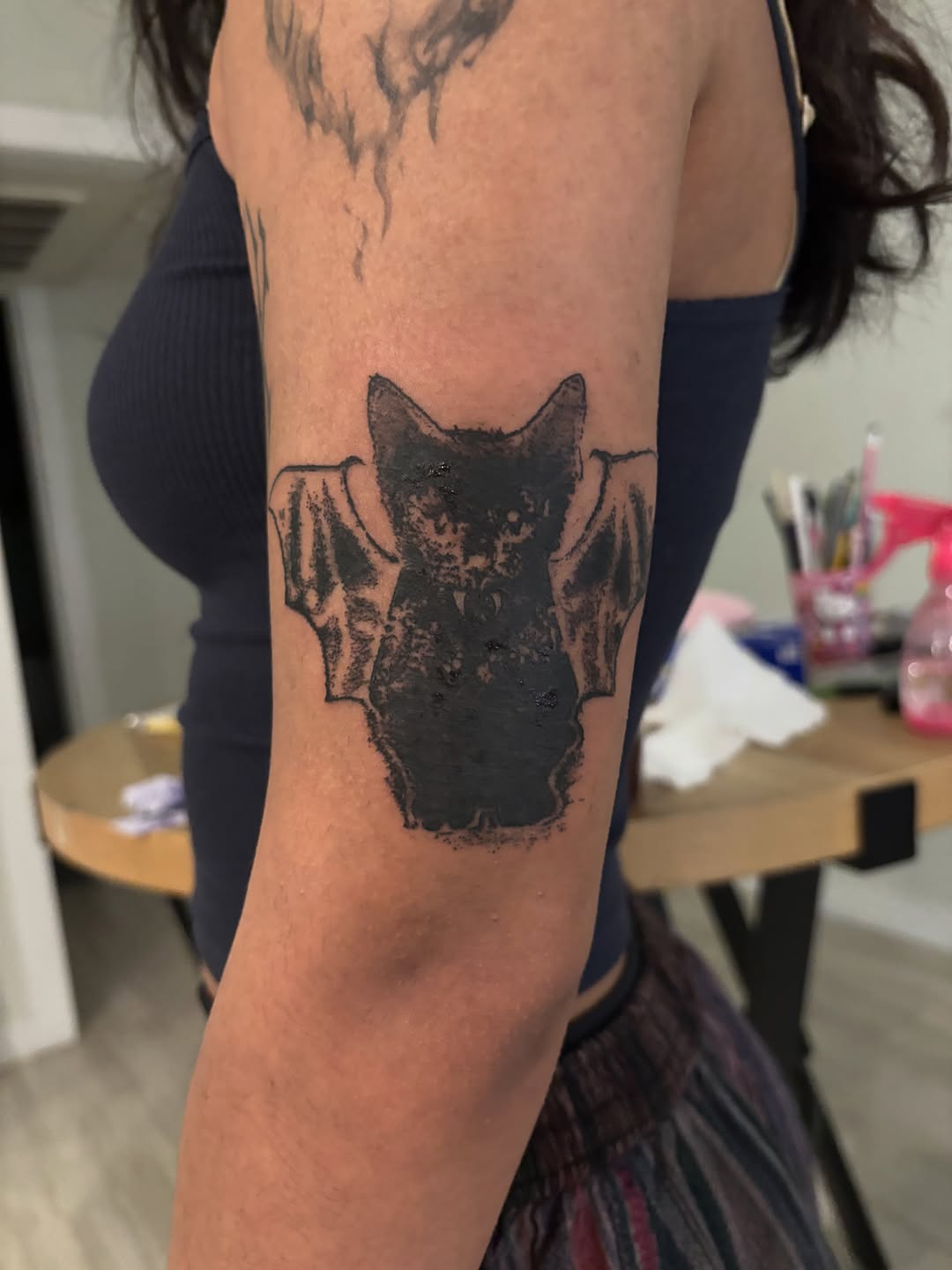 Tattoo by @miffythereaper — blackwork