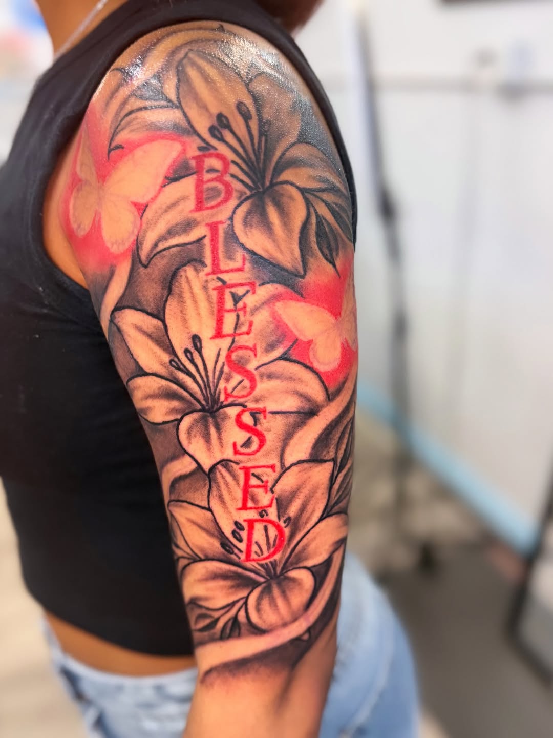 Tattoo by @inkbyjaee — black_and_grey, lettering_script