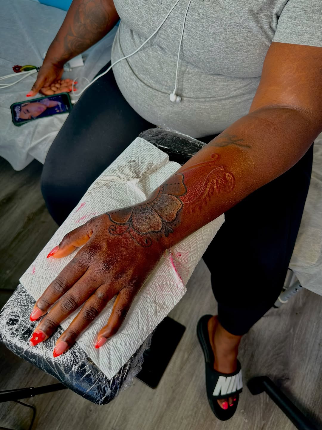 Tattoo by @sierrathetattooartist — black_and_grey