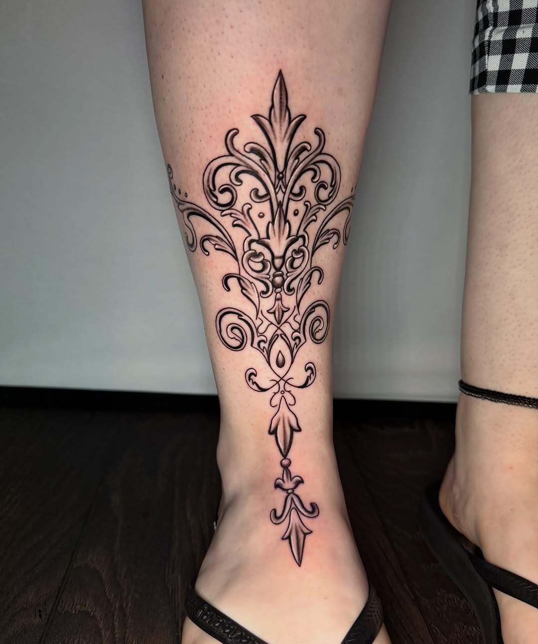 Tattoo by @alluringisa β ornamental, black_and_grey