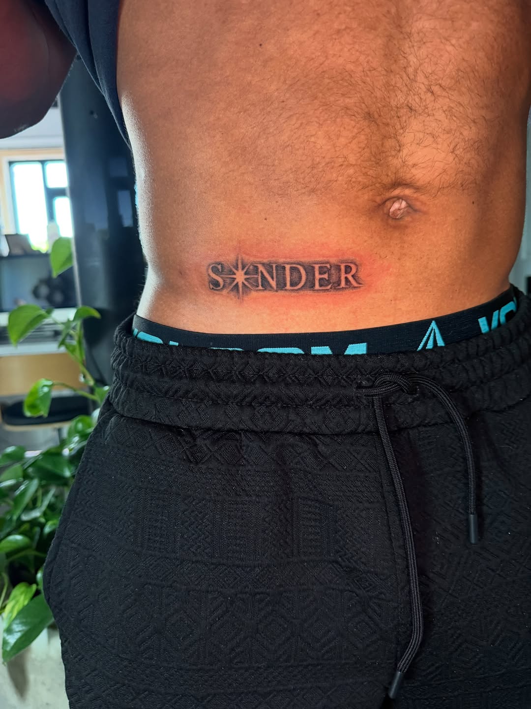 Tattoo by @loaftatts — lettering_script, black_and_grey