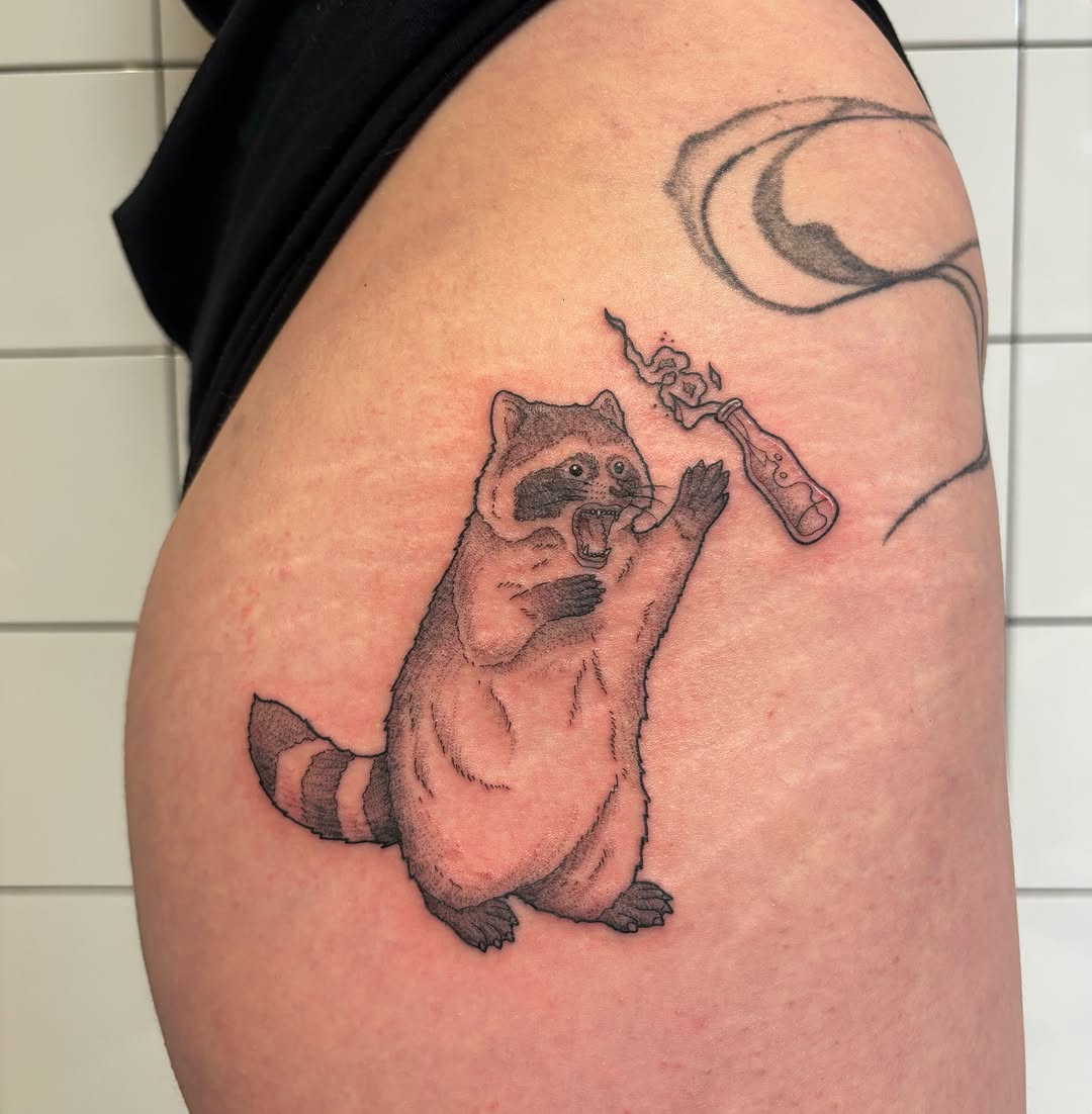Tattoo by @daynatattoos — black_and_grey, illustrative