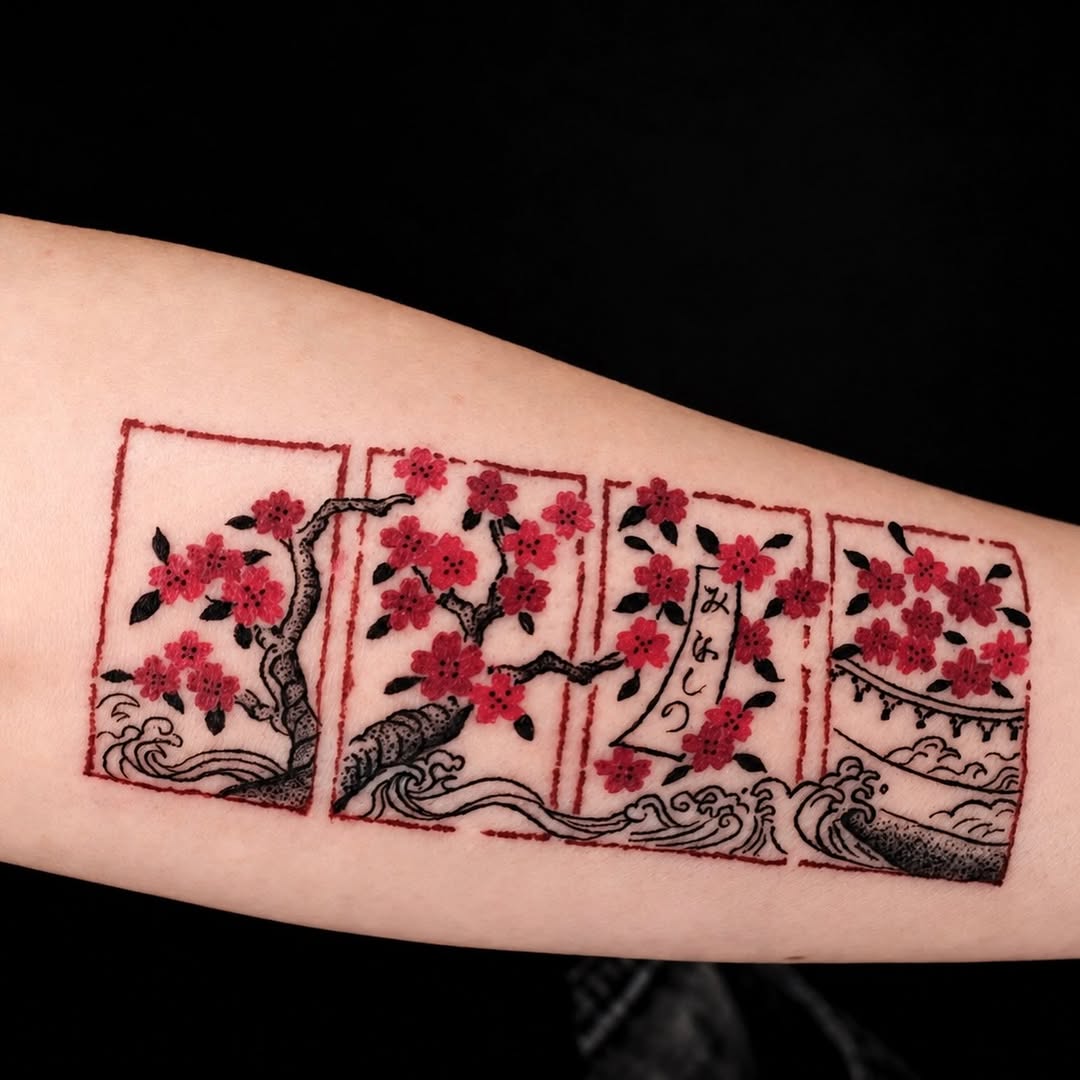 Tattoo by @eyu.tats โ japanese_irezumi, lettering_script