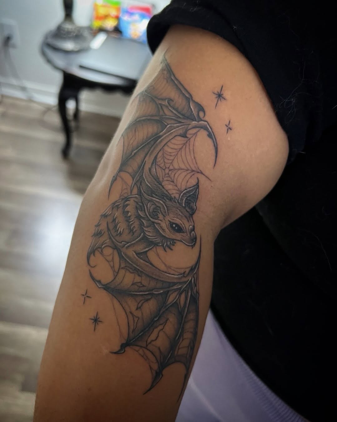 Tattoo by @iraymi.tattoos โ black_and_grey