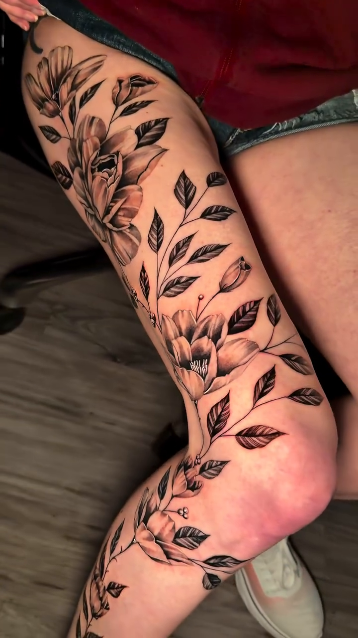 Tattoo by @sleeperzink — black_and_grey