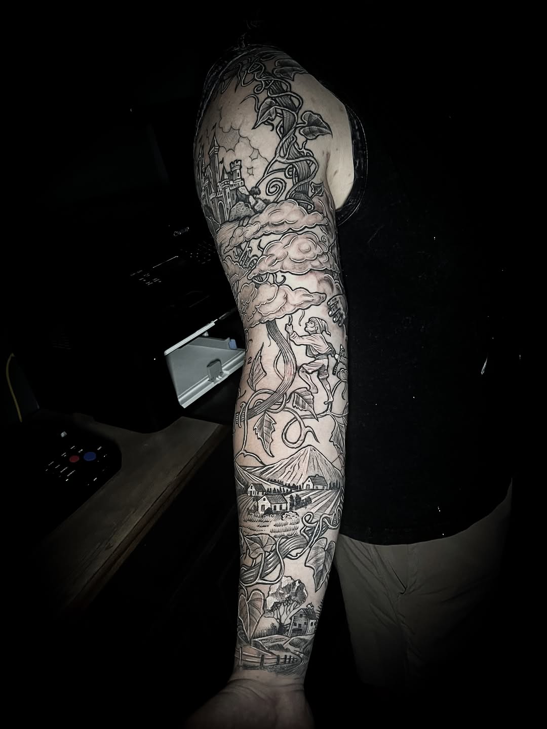 Tattoo by @lilferntattoo — black_and_grey