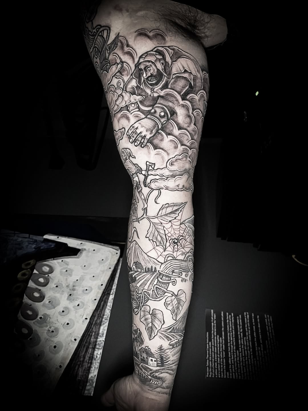 Tattoo by @lilferntattoo — black_and_grey