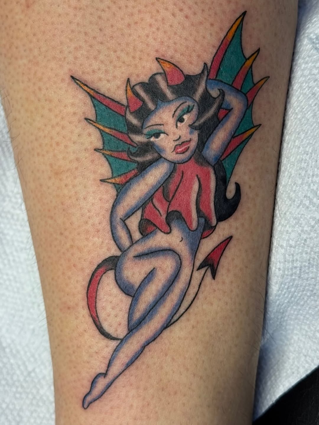 Tattoo by @scorpio.memento — american_traditional, illustrative