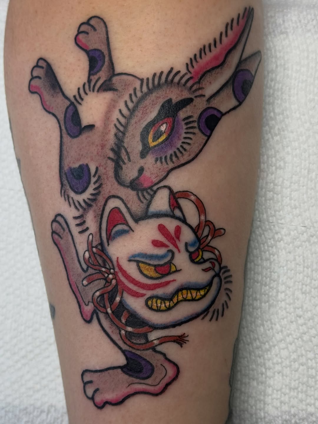 Tattoo by @scorpio.memento — american_traditional, illustrative