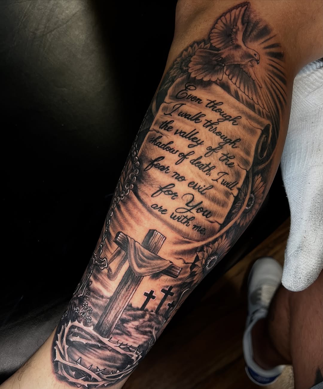 Tattoo by @monstroink — black_and_grey, realism