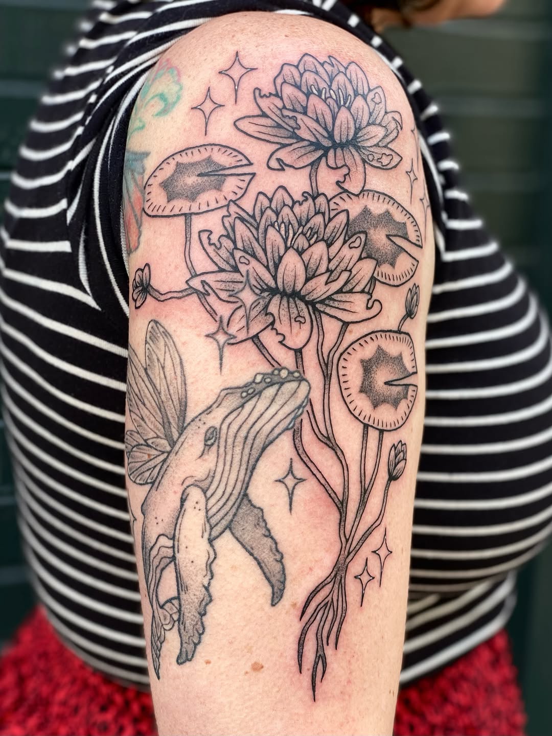 Tattoo by @lemonboyinks — black_and_grey, illustrative