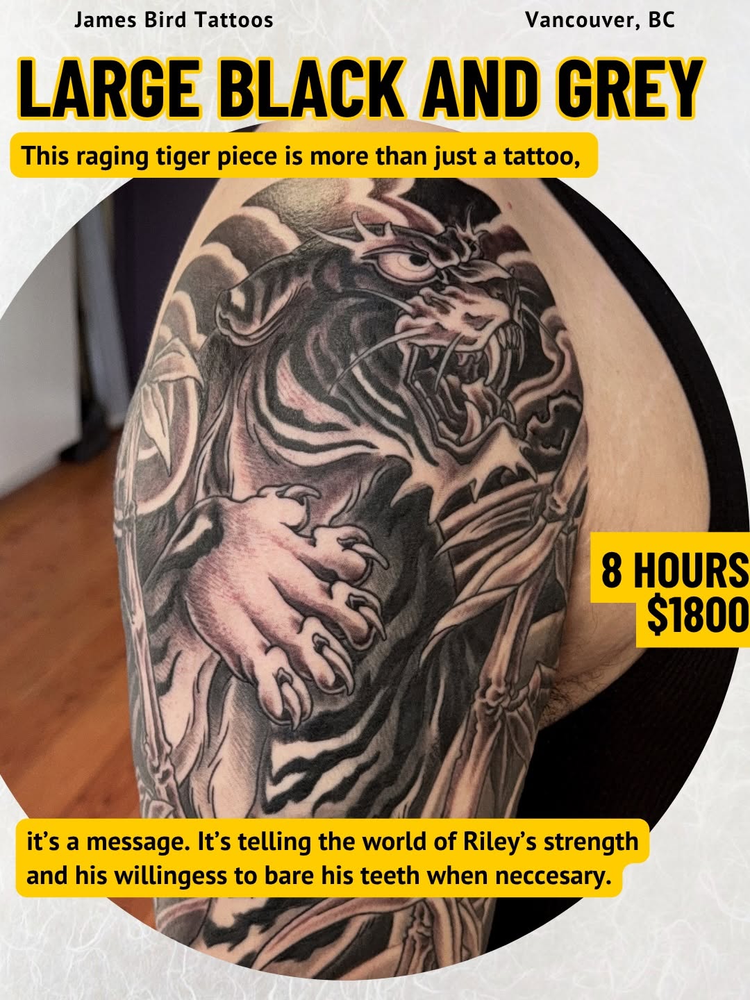 Tattoo by @jamesbirdtattoos — black_and_grey, realism
