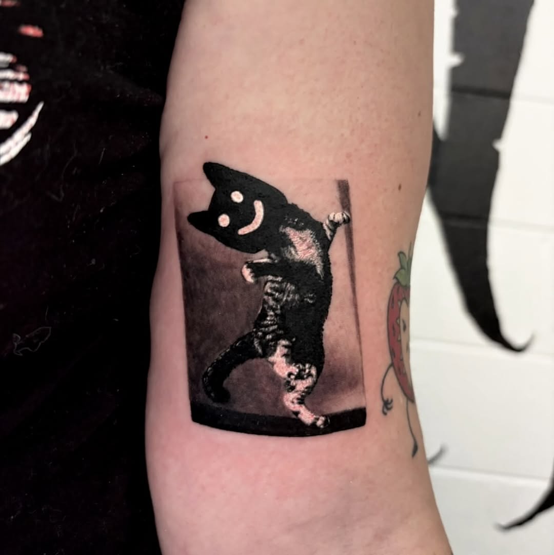 Tattoo by @lil_stinker_5000 — black_and_grey