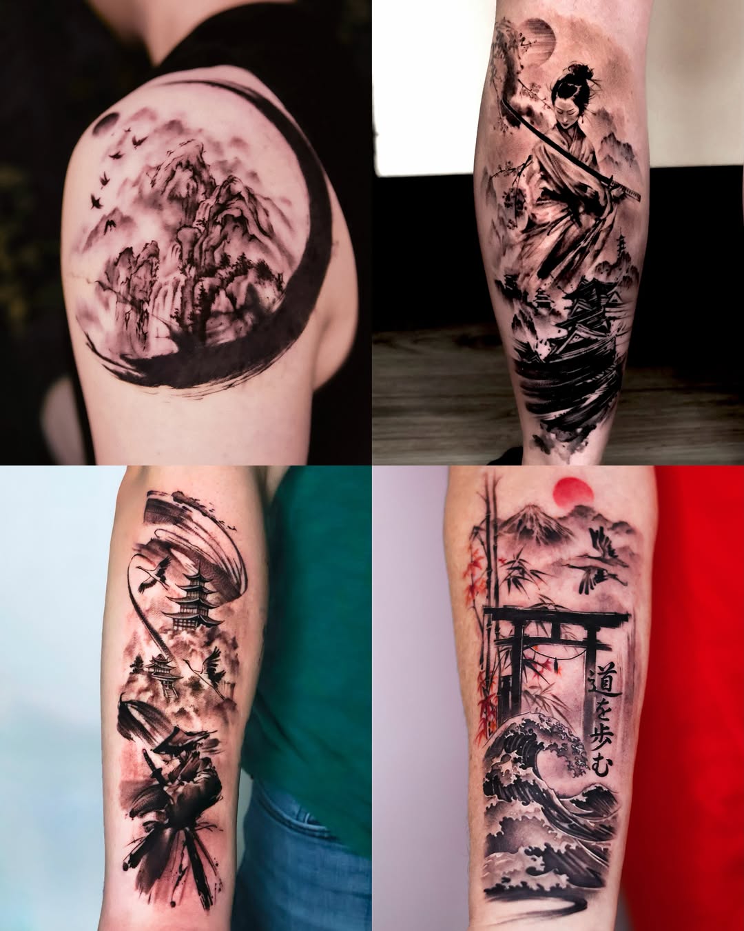 Tattoo by @kaki_tattooer โ japanese_irezumi, black_and_grey