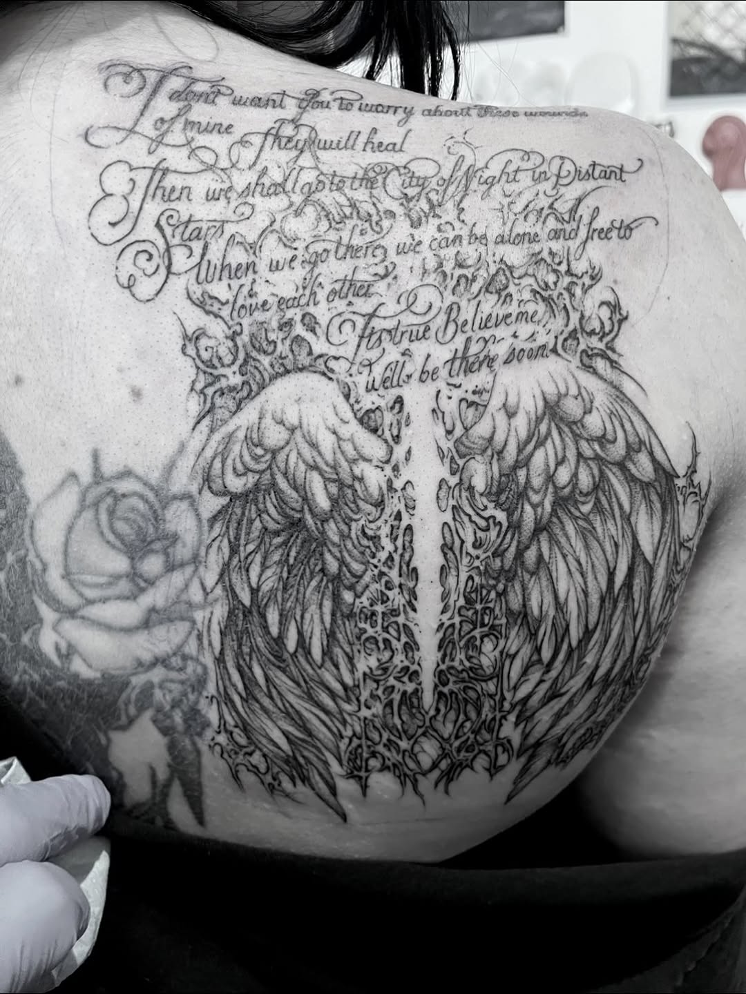 Tattoo by @__ungravity__ — lettering_script, black_and_grey